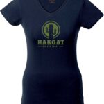 Ladies V-Neck Black with cactus print