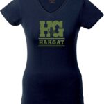 Ladies V-Neck Black with cactus print