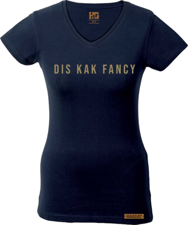 Kak Fancy Ladies V-Neck Black with cactus print