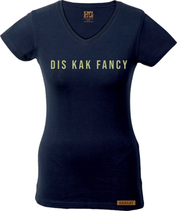 Kak Fancy Ladies V-Neck Black with cactus print