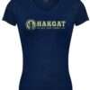 Ladies V-Neck navy with cactus print