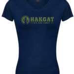 Ladies V-Neck navy with cactus print