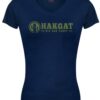 Ladies V-Neck navy with cactus print