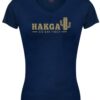 Ladies V-Neck navy with cactus print