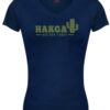 Ladies V-Neck navy with cactus print