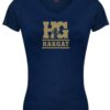 Ladies V-Neck navy with cactus print