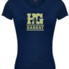 Ladies V-Neck navy with cactus print