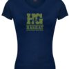 Ladies V-Neck navy with cactus print