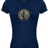 Ladies V-Neck navy with cactus print