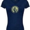 Ladies V-Neck navy with cactus print