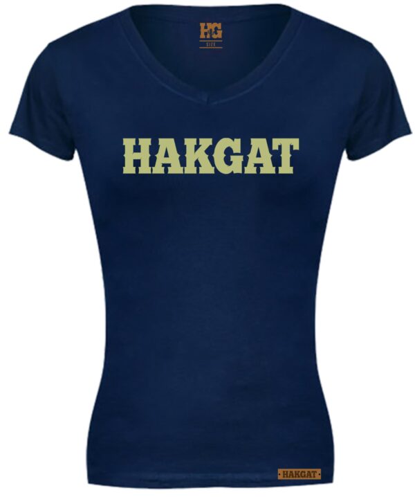 Ladies V-Neck navy with cactus print