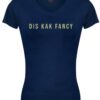 Kak Fancy Ladies V-Neck navy with cactus print