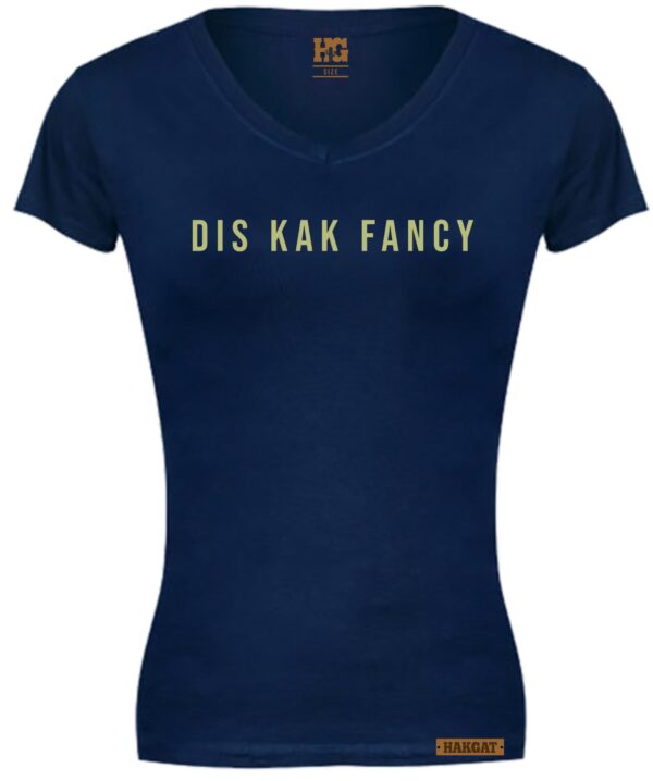 Kak Fancy Ladies V-Neck navy with cactus print