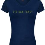 Kak Fancy Ladies V-Neck navy with cactus print