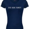 kak fancy Ladies V-Neck navy with cactus print