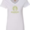 Ladies V-Neck white with cactus print