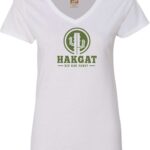 Ladies V-Neck white with cactus print