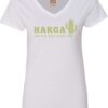 Ladies V-Neck white with cactus print