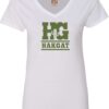 Ladies V-Neck white with cactus print