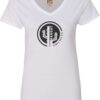 Ladies V-Neck white with cactus print