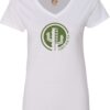 Ladies V-Neck white with cactus print