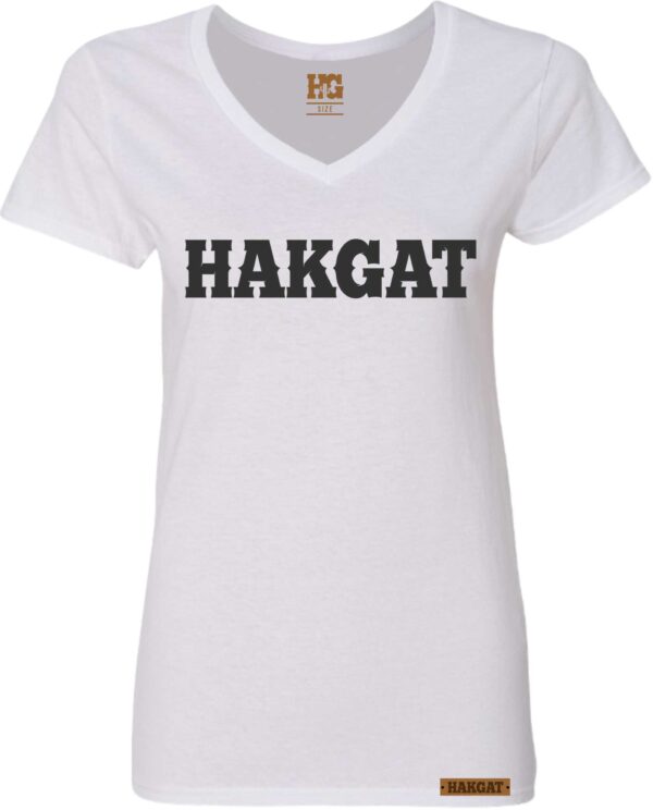 Ladies V-Neck white with cactus print