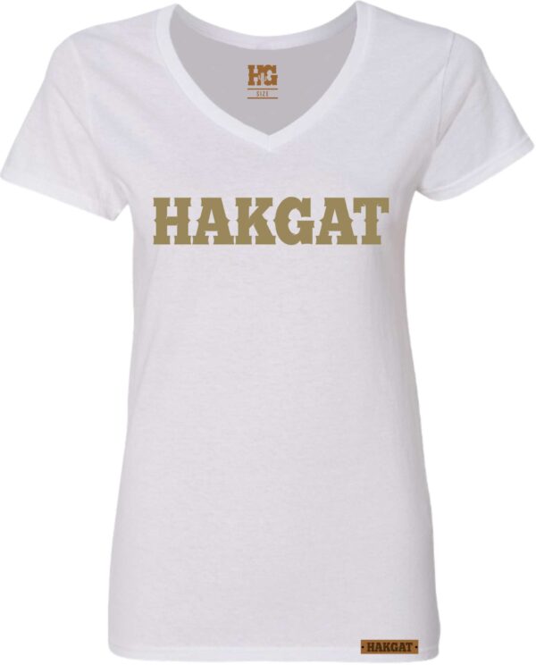 Ladies V-Neck white with cactus print