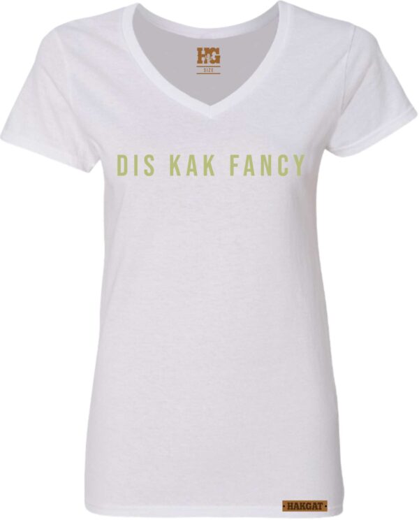 Kak Fancy Ladies V-Neck white with cactus print