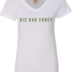 Kak Fancy Ladies V-Neck white with cactus print