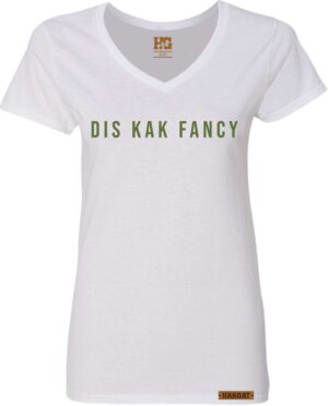 Kak Fancy Ladies V-Neck white with cactus print