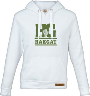 White Hoodie with hakgat cactus print