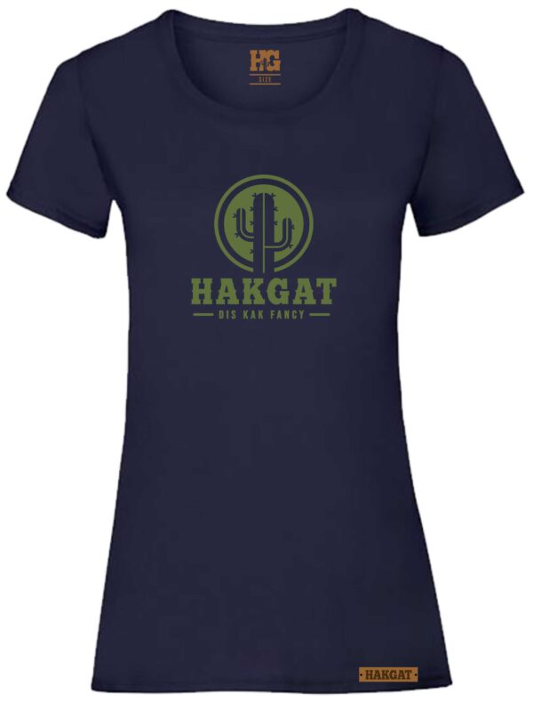 Ladies Navy Classic T-Shirt - Cactus Print