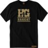 Mens black T-Shirt with khaki HG print