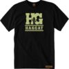 Mens black T-Shirt with light green HG print