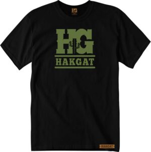 Mens black T-Shirt with green HG print