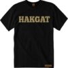Mens black T-Shirt with khaki hakgat print