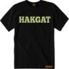Mens black T-Shirt with light green hakgat print