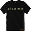 Mens black T-Shirt with light green kak fancy print