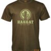 Mens Olive T-Shirt with light green hakgat Cactus print