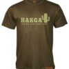 Mens Olive T-Shirt with light green hakgat Cactus print