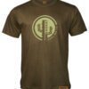Mens Olive T-Shirt with light green cactus print