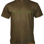 Mens Olive T-Shirt with green kak fancy print