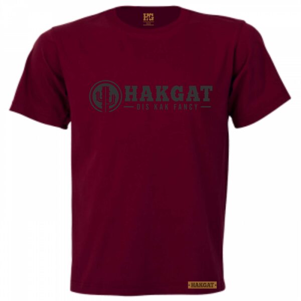 Mens burgundy T-Shirt with white cactus print