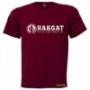 Mens burgundy T-Shirt with white cactus print