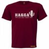 Mens burgundy T-Shirt with white cactus print