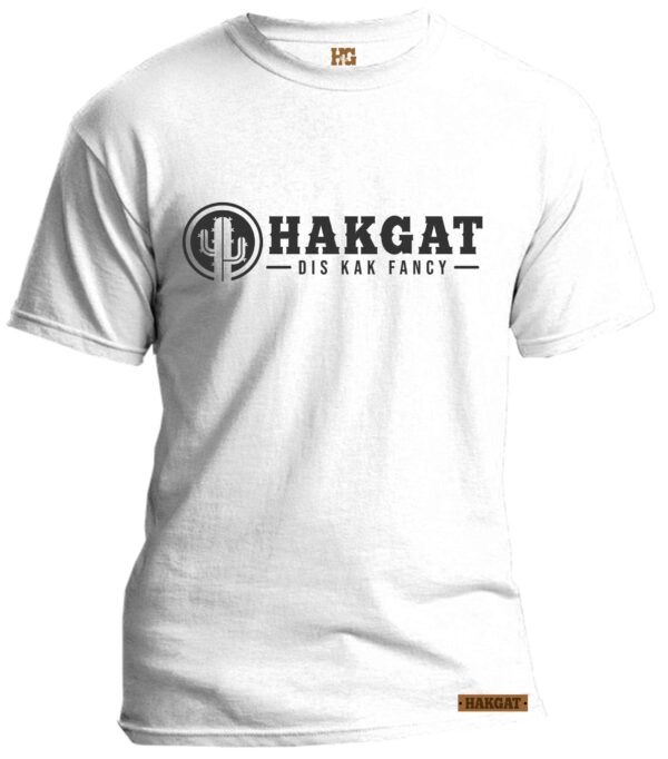 Mens white T-Shirt with black hakgat cactus print