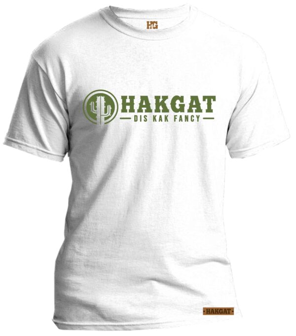 Mens white T-Shirt with green hakgat cactus print