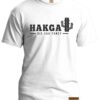 Mens white T-Shirt with black hakgat cactus print