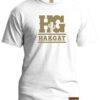 Mens white T-Shirt with khaki HG print