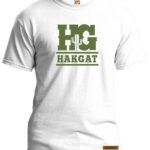 Mens white T-Shirt with green HG print